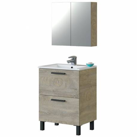 Mueble baño con espejo armario 60x45 cm LAVABO OPCIONAL