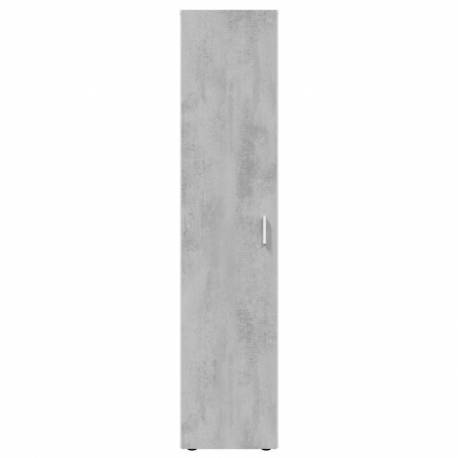 Armario multiusos columna 1 puerta blanco y cemento