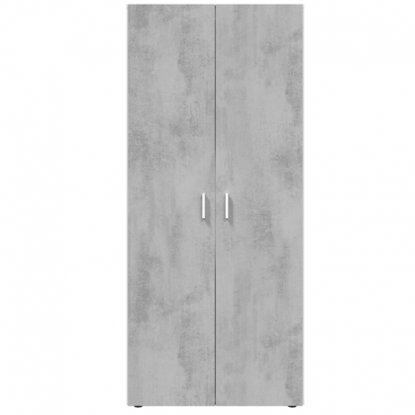 Armario Multiusos 2 puertas color blanco y cemento