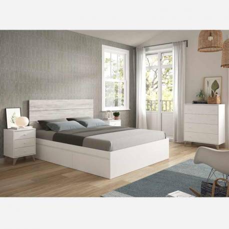 Pack muebles de dormitorio estilo nórdico blanco