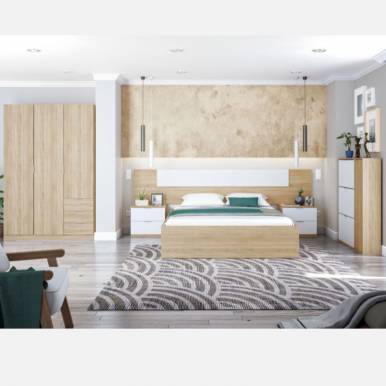 Pack Muebles New Dreams Dormitorio Matrimonio Camas 150 O 135 Cm  (cabecero+2mesitas+cómoda) Sin Somier con Ofertas en Carrefour