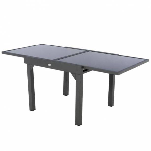 Mesa exterior Aluminio Gris 180x76x90