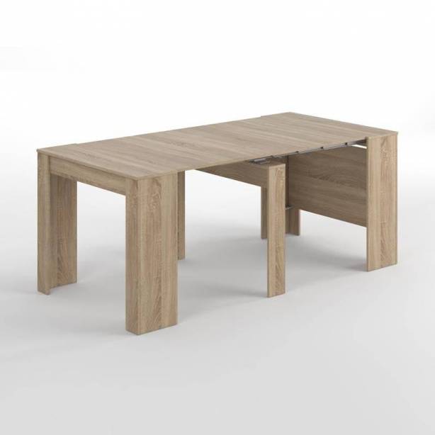 Mesa comedor extensible Melamina Madera claro 78x90