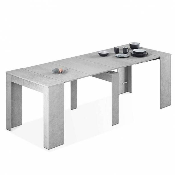 Mesa comedor extensible Melamina Gris 78x90