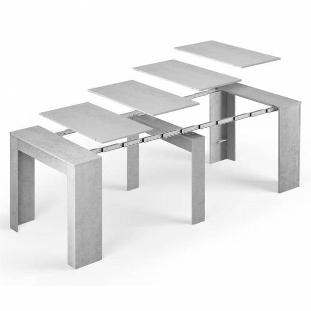 Mesa comedor extensible Melamina Gris 78x90