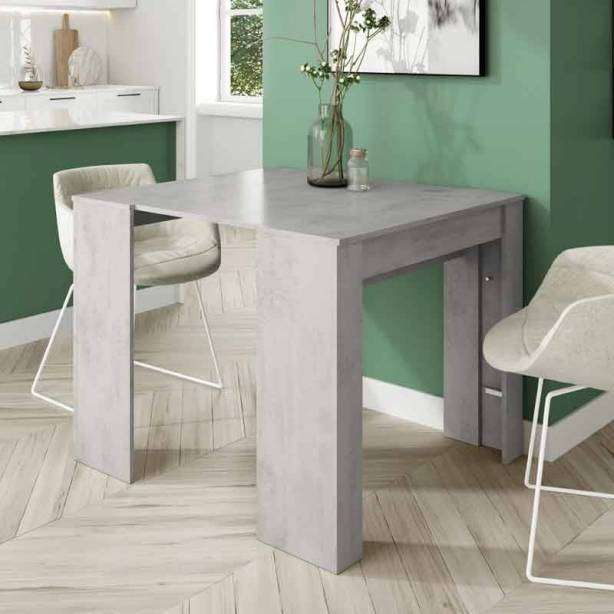 Mesa comedor extensible Melamina Gris 78x90