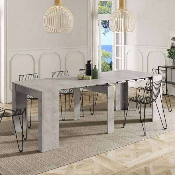 Mesa comedor extensible Melamina Gris 78x90