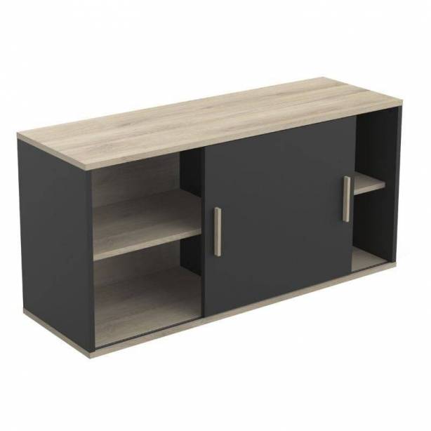 Módulo de cocina superior Melamina Negro - Madera Claro 120x60x40