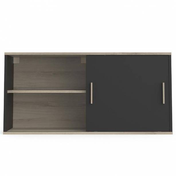 Módulo de cocina superior Melamina Negro - Madera Claro 120x60x40