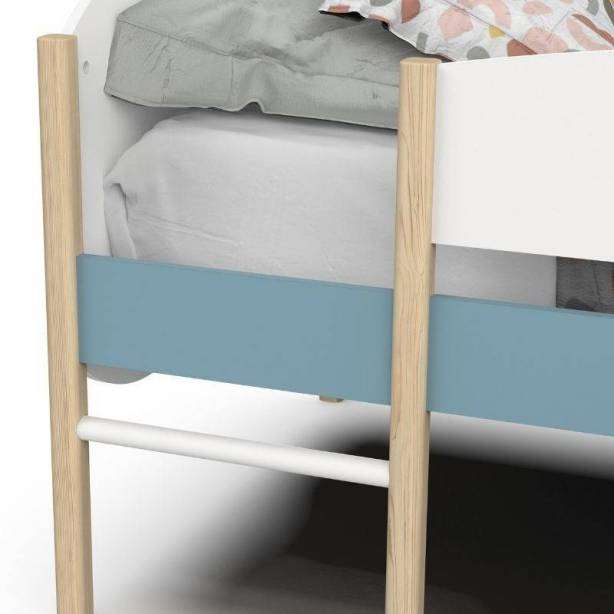 Cama infantil Melamina Blanco - Azul