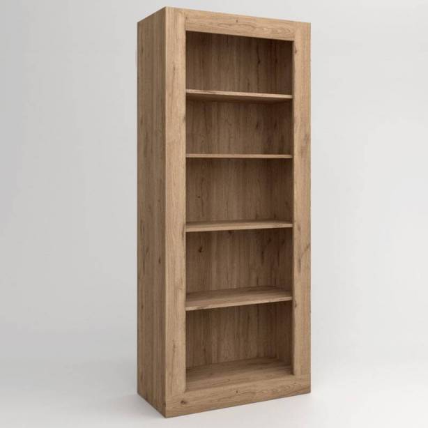 Estantería librería Melamina Blanco - Madera claro 80x191x40