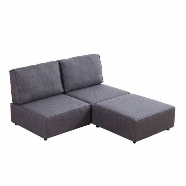 Sofá modular 2 plazas Poliéster Gris 180x93x183