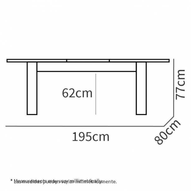 Mesa comedor extensible Melamina Madera claro - Gris 140x77x80