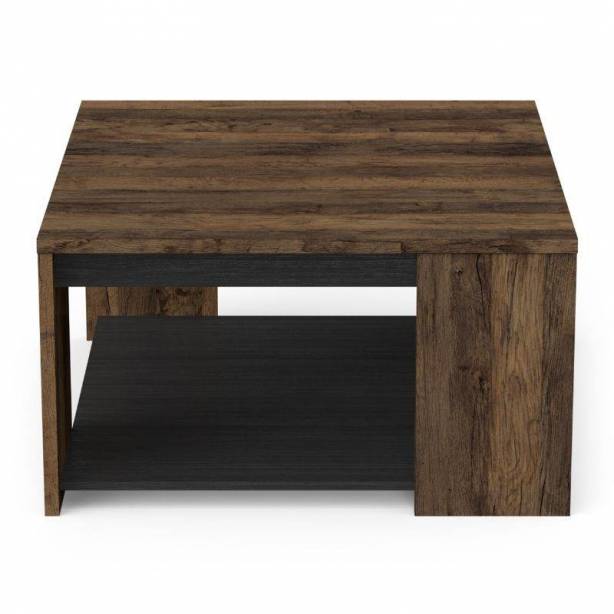 Pack muebles Salón Melamina Negro - Madera oscuro