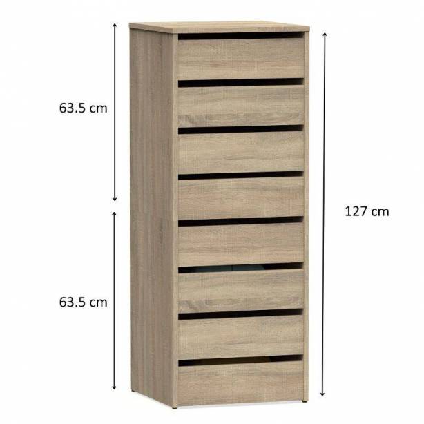 Mueble auxiliar Melamina Madera claro 46x127x45