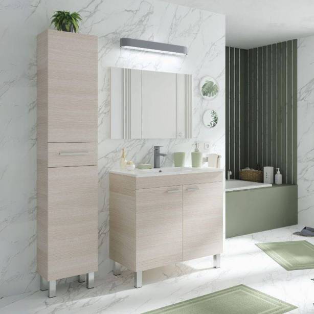 Mueble baño Melamina Madera claro