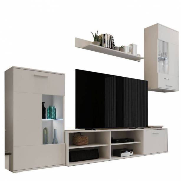 Mueble salón comedor Melamina Blanco 230x38