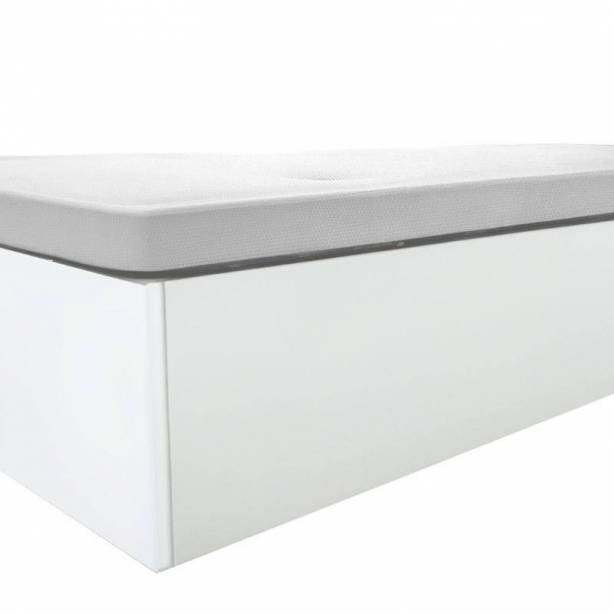 Canapé con apertura lateral Melamina - Madera Blanco 190x36x90