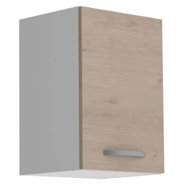 Módulo de cocina superior Melamina Blanco - Gris - Madera claro 40x58x35