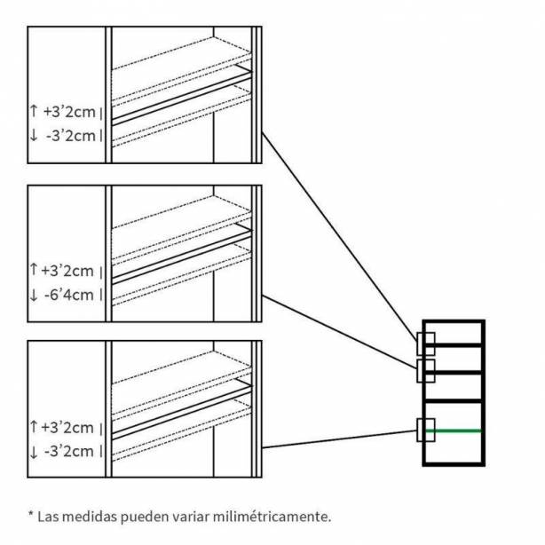 Estantería librería Melamina Madera claro 76x197x33