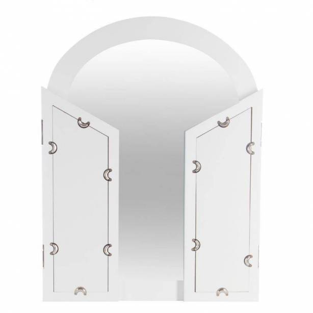 Tocador de dormitorio Melamina - Cristal Blanco 65x128x36