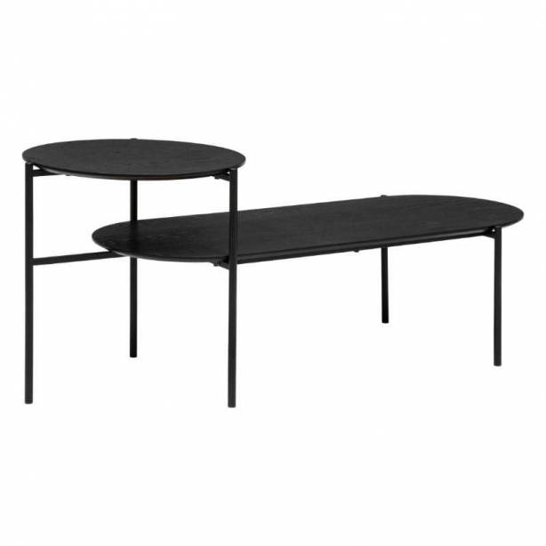 Mesa de centro Melamina Negro 118x48x43