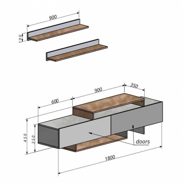 Mueble salón comedor Melania