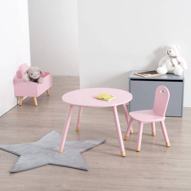 Mesa infantil Melamina - Madera Rosa 60x44x60