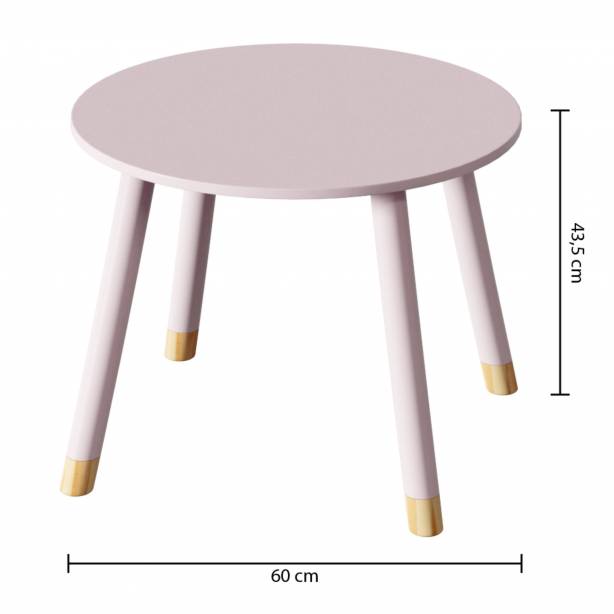 Mesa infantil Melamina - Madera Rosa 60x44x60