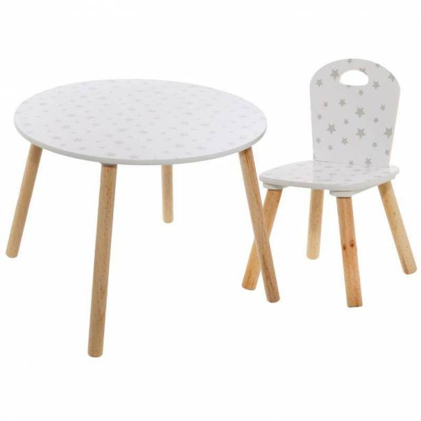 Mesa infantil Melamina - Madera Blanco - Madera claro