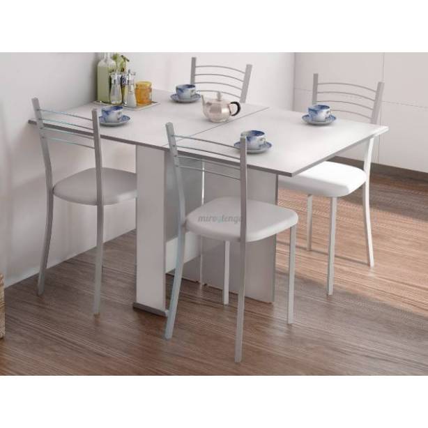 Silla cocina Polipiel - Metal Blanco 40x89x40