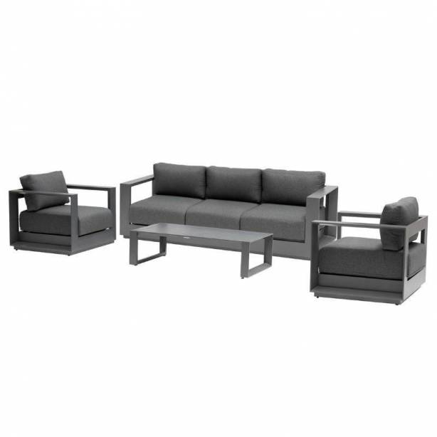 Conjunto 1 Sofá 2 Sillones y mesa de centro exterior