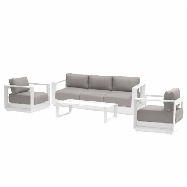 Conjunto 1 Sofá 2 Sillones y mesa de centro exterior