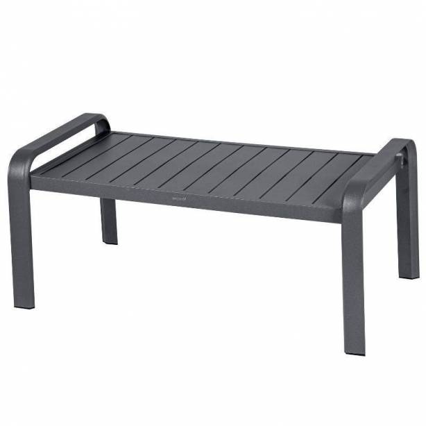 Conjunto 1 sofá 2 sillones mesa de centro exterior Aluminio Gris