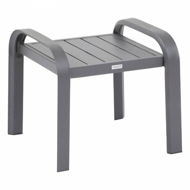 Conjunto 2 sillones y mesa de centro exterior Aluminio Gris