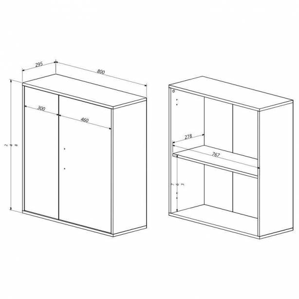 Pack muebles Salón Melamina Blanco - Madera claro