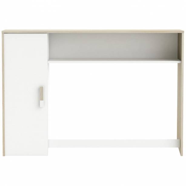 Cabecero de cama Melamina Madera claro - Blanco 132x95x25