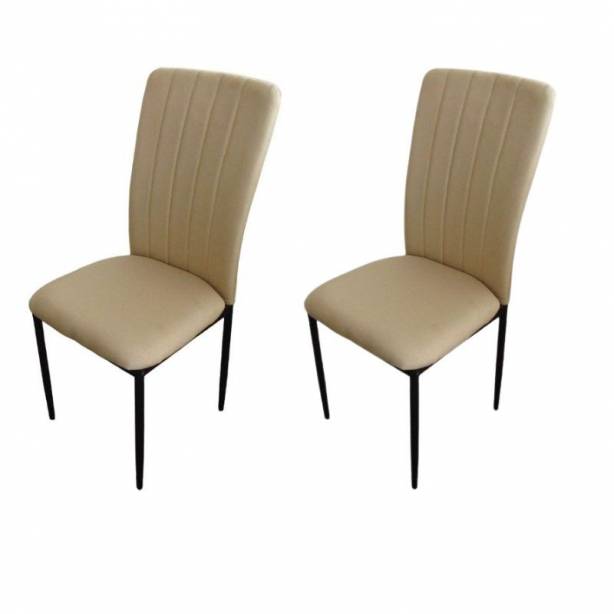 Silla Metal y Tela Blanco 52x42x96