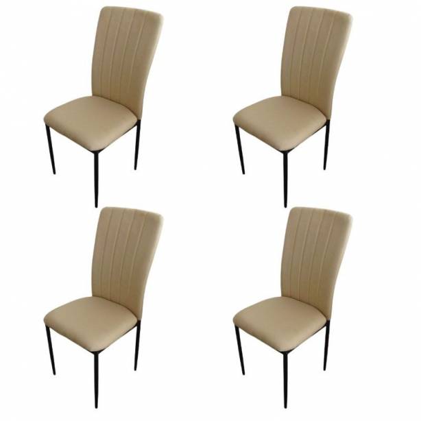 Silla Metal y Tela Blanco 52x42x96