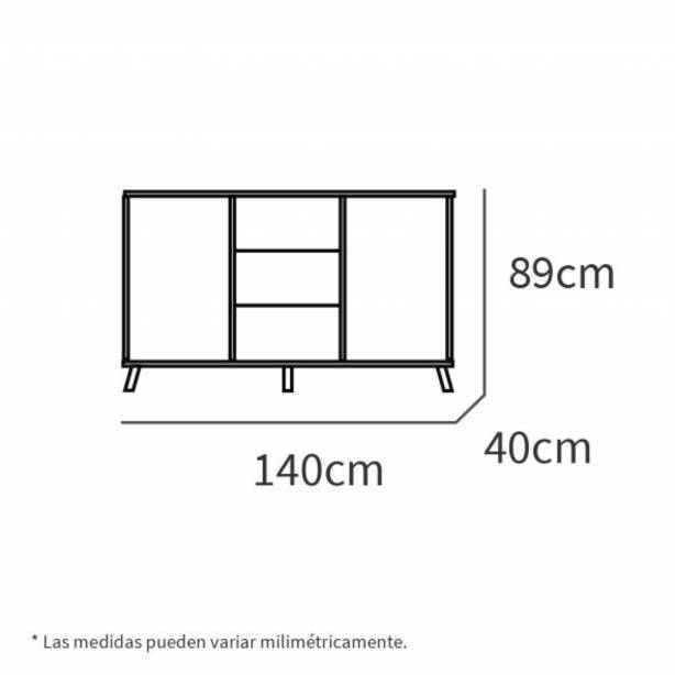 Aparador Melamina Madera claro 140x89x40