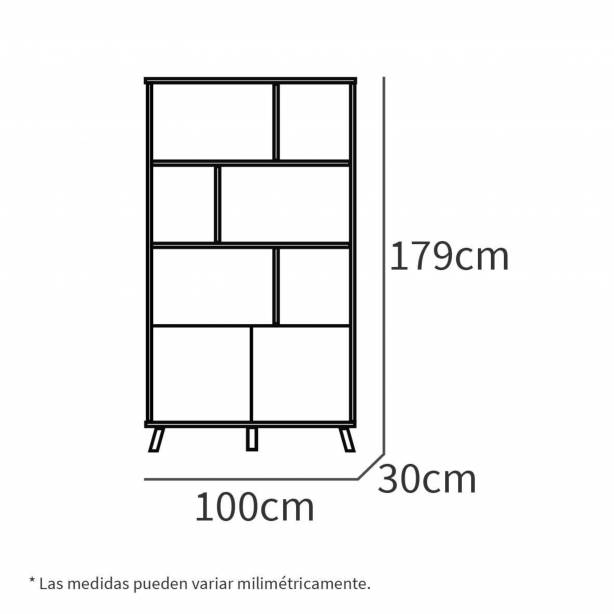 Estantería librería Melamina Madera claro 100x179x30