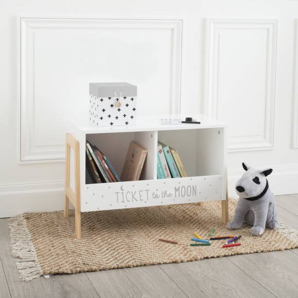 Mueble infantil Melamina Madera claro - Blanco 60x40x30