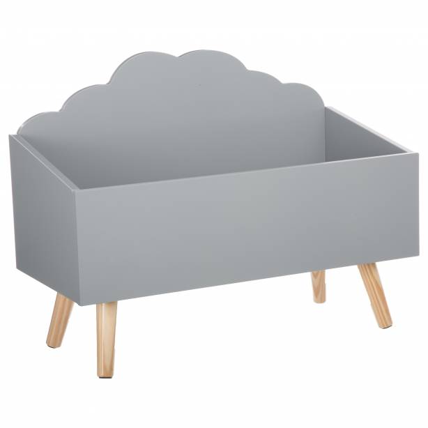 Mueble infantil Melamina Gris - Madera Claro 58x45x28