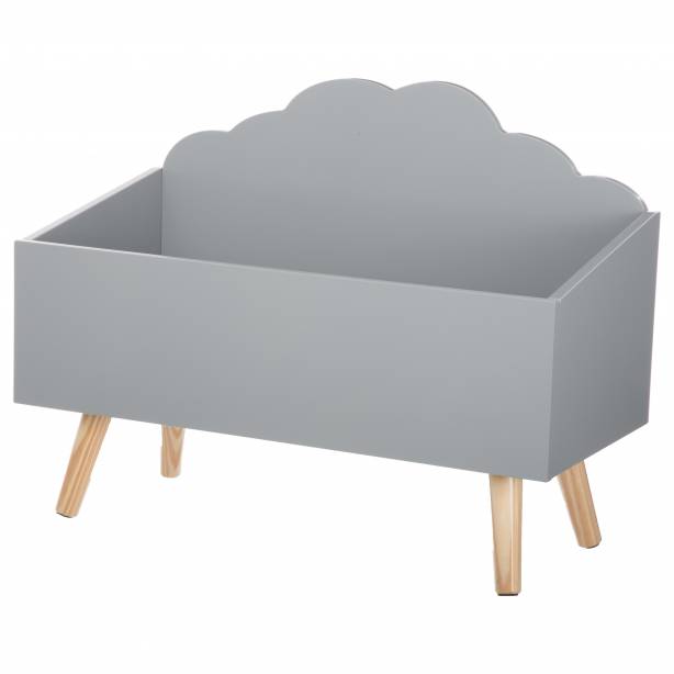 Mueble infantil Melamina Gris - Madera Claro 58x45x28