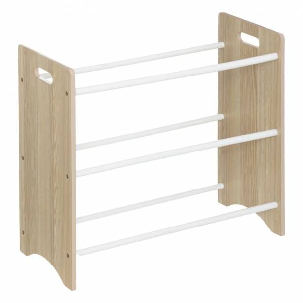 Mueble infantil Melamina Blanco - Madera claro 60x66x30