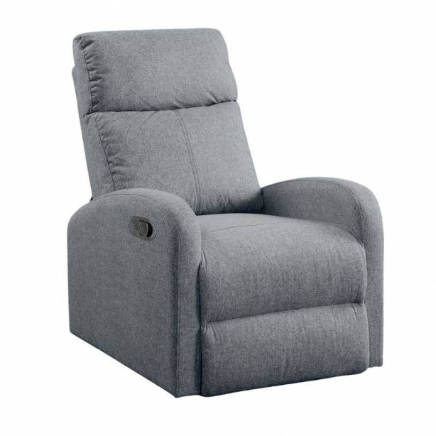 Sillón reclinable tapizado color gris