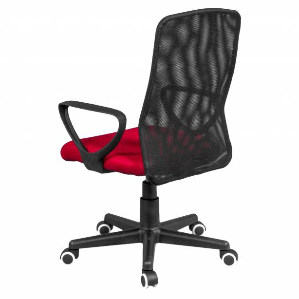 Silla escritorio Tela Negro - Rojo 59x89x55